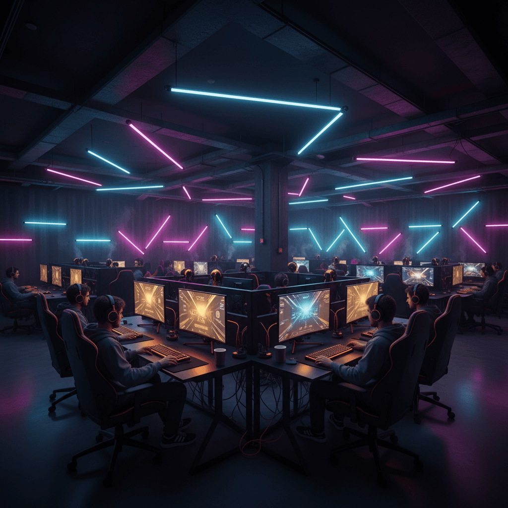 Late-night gaming atmosphere open until 2 AM